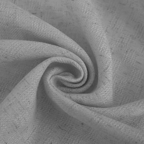 Pinch Pleated Linen Semi Sheer Curtain, 50 Width 108 Inch Long