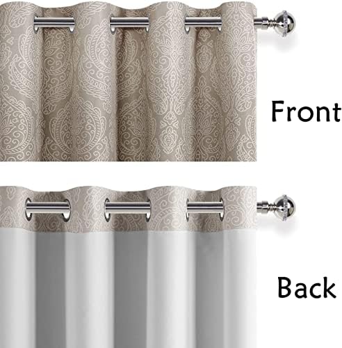 DWCN Ombre Blackout Curtains for Bedroom 52 x 72 inch, 2 Panel Set