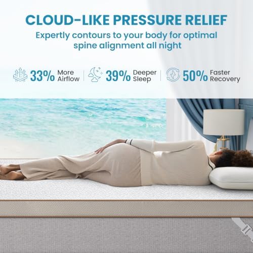 BedStory Cooling Mattress Topper Queen Size, 3 Inch Gel Infused Memory