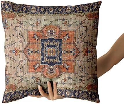 Kawani Aztec Terracotta Boho Throw Pillow Covers 22x22 Inch Vintage
