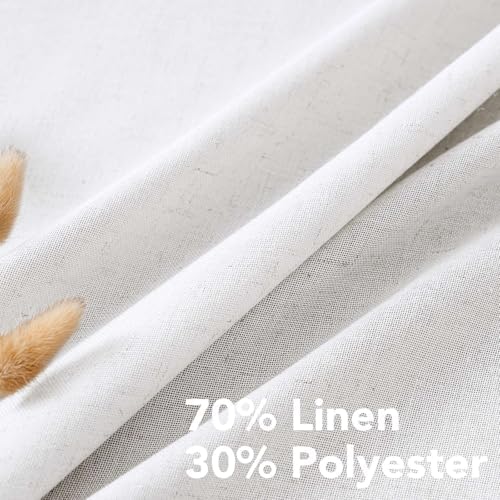 H.VERSAILTEX 2 Pack Ultra Luxurious High Woven Linen Elegant Semi
