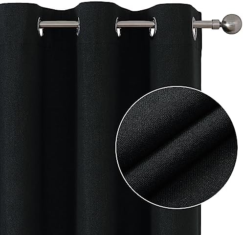Joydeco Blackout Curtains 120 Inches Long 2 Panels Burg, Room