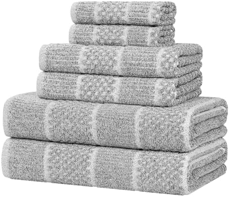 SUPERIOR Naples Viscose Cotton Blend Medium Weight Towels, for