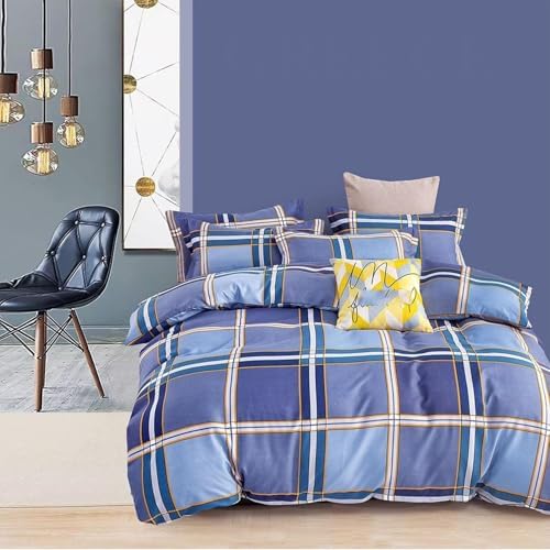 Combed Cotton Duvet Cover 3pc Set, Gray 1 Queen