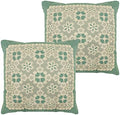 Creative Home Ideas Set of 2 Lace & Embroidery Applique Pillow Covers