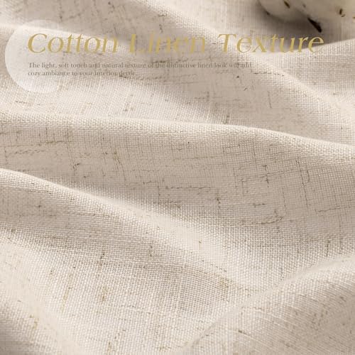 Extra Wide 100 x 108 inch Linen Curtains for Living Room Divider Light