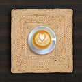 Ramanta Home Jute Braided Placemats Set of 4 14x14 Inches - Natural