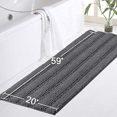 Turquoize Chenille Bath Rug Bundle Order Bath Runner 59" X 20" and