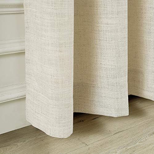 Macochico Faux Linen Curtain for Bedroom 50 W x 84 L Inch Drapes Panel