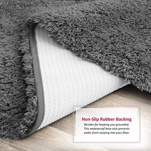 Clara Clark Bathroom Rugs, Ultra Soft Shaggy Bath Mats - 2 Piece Set