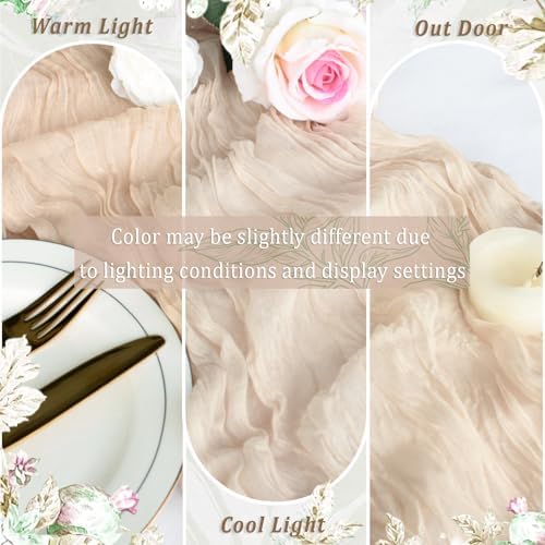 Beige Cheesecloth Table Runner 12 Pack 120 Inch Cheese Cloth Table