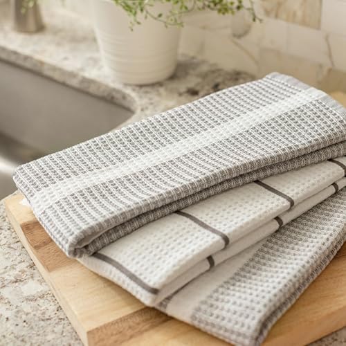 Benson Mills Hilda Set of 3 Kitchen Towels (18” X 28”, Charcoal)