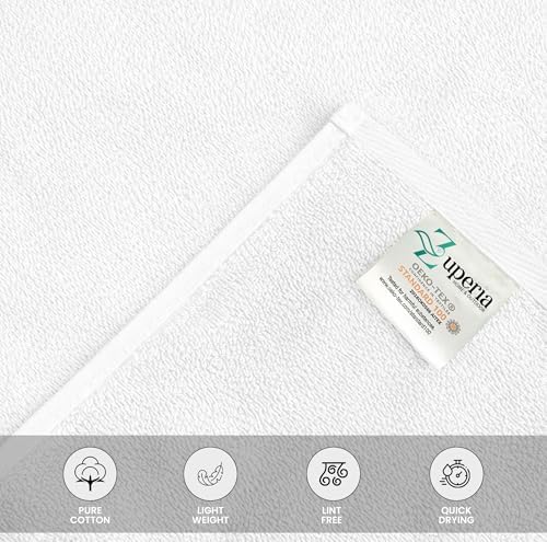 ZUPERIA 6-Pack Bath Towels - 30" x 60" - 100% Cotton Large Bath Towels