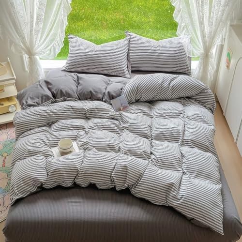 MZP Duvet Cover Queen Size Reversible Floral Duvet Cover Set with