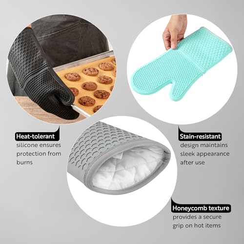 Restaurantware 2-Piece Oven Mitt Gloves Set 1 Case of 4.33 x 3.5 Inch