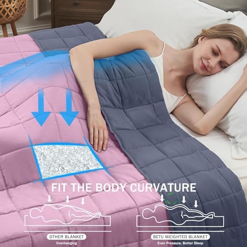 Weighted Blanket for Adults 15lbs, 48"x72", Twin Full Size Cooling