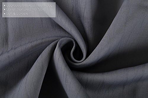 MIUCO Blackout Curtains Room Darkening Textured Grommet Window
