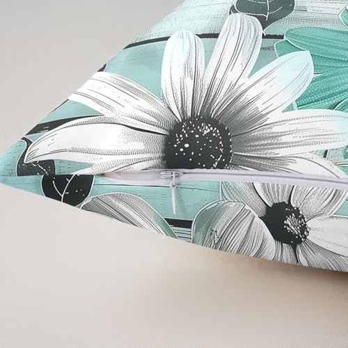 Erosebridal Rustic Flower Set of 2 Throw Pillow Cover 22x22 White Chic