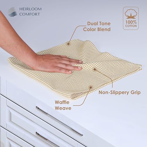 5 Pack 100% Cotton Dual Tone Waffle Weave Kitchen Towels, 16x26 Inch