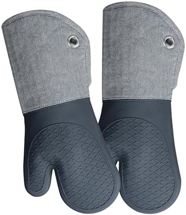 Microwave Silicone Oven Mitts one Pair, Kitchen Mitten Set