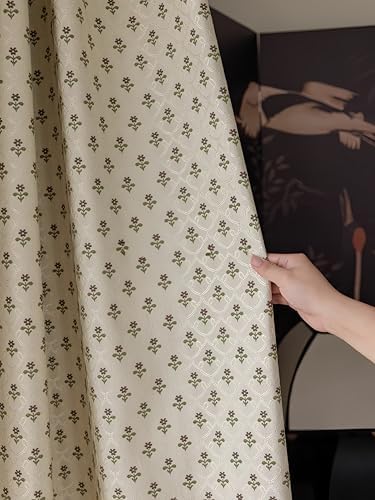 Blackout Curtains 72 Inch Length 1 Panel Floral Jacquard Curtain