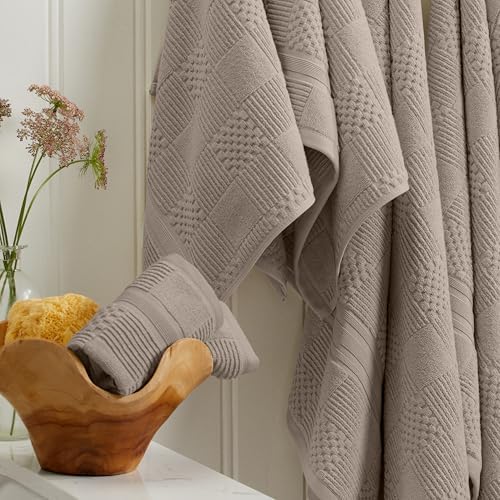 Springtree Home 100% Cotton Bath Towel Set | 6-Piece Set | Textured
