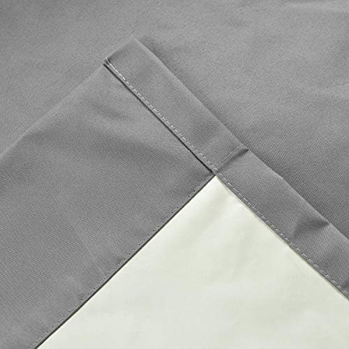 ChadMade 100% Blackout Curtain 84 Inches Long Pinch Pleated Dark Gray