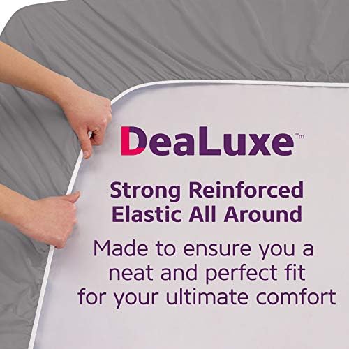 DeaLuxe Cal King Fitted Sheet Only Deep Pocket - 17in - 21in Inch +