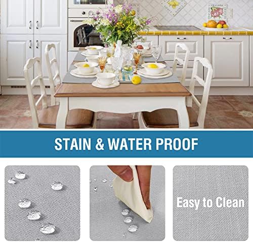 Linen Placemats Set of 6 Washable Solid Table mats for Dining Table