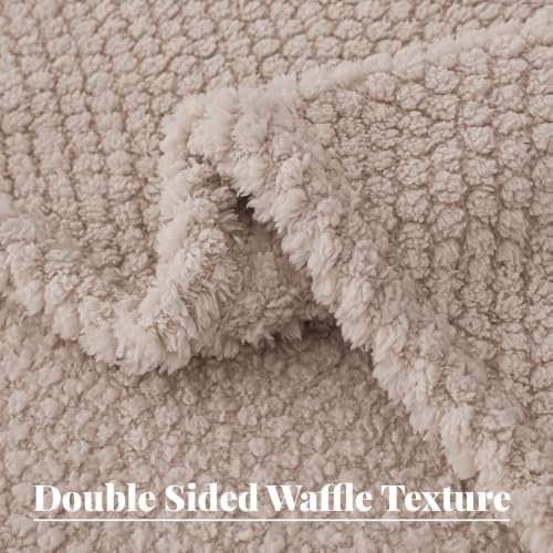 Whale Flotilla Soft Fleece King Size Bed Blanket, Camel