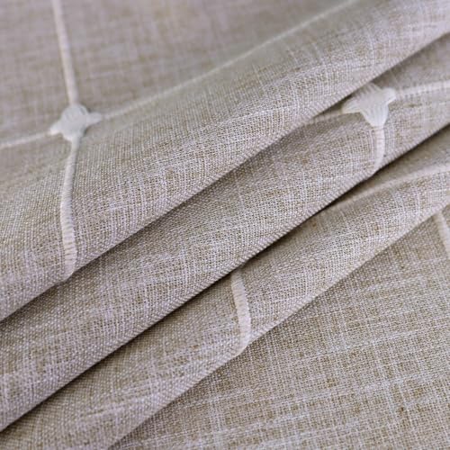 Beydodo Dining Room Table Cloth Round 70 inch, Linen Look with