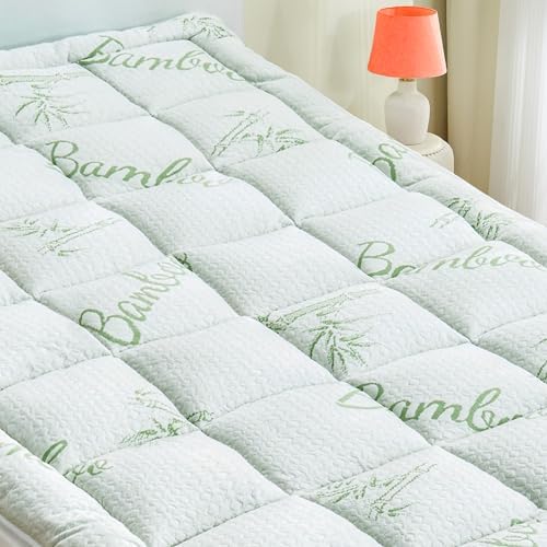 Queen Mattress Pad Cover, Viscose Made from Bamboo Pillow Top Cooling