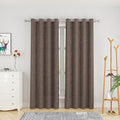 Brown Curtains Kitchen Linen Textured 84 inch Length Living Room