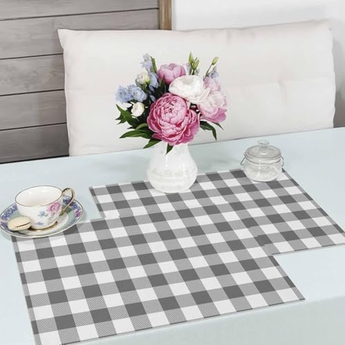 Placemats Set of 8, Retro Idyllic Washable Table Mats for Dining