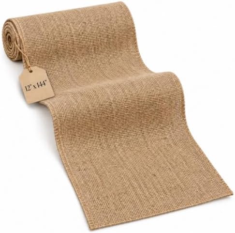 Sedona Designz 100% Natural Burlap Table Runner – Rustic Jute Runner