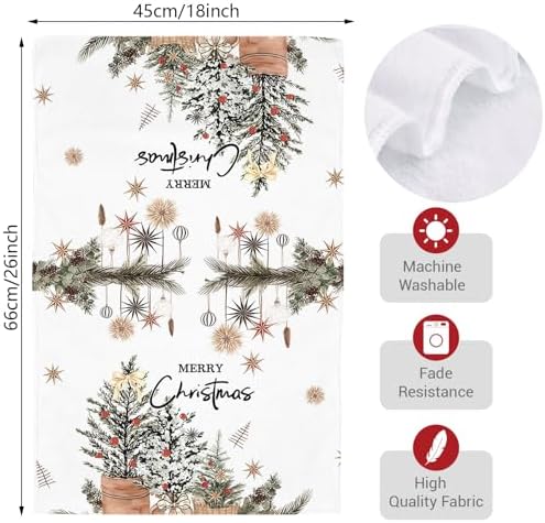 Gloves Ball Believe Merry Christmas Kitchen Towels Dish Towels Set of