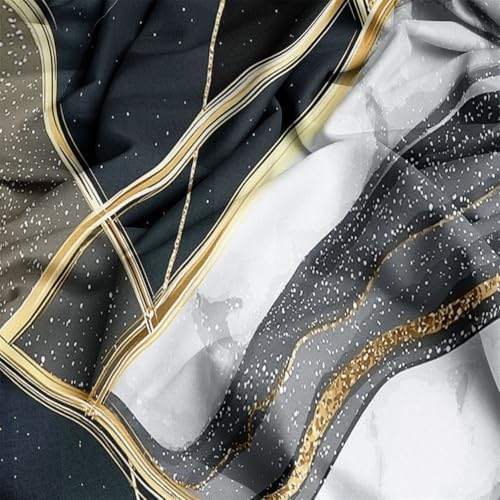 Aesthetic Bedding Grey Duvet Cover Queen Size, Reversible Abstract