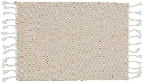 Saro Lifestyle Jute and Cotton Placemats with Tassel Borders