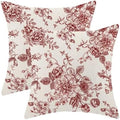 AEIOAE Chinoiserie Floral Pillow Covers 18 x 18 Inch Set of 2, Vintage