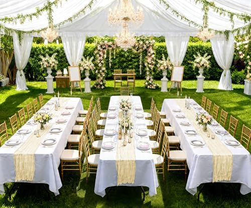 10 Pack Ivory Table Runner 17 x 108inch Cheesecloth Table Runner