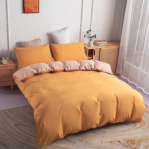 Bedding 3 Pieces Duvet Cover Set,Beige and Khaki Soft Microfiber