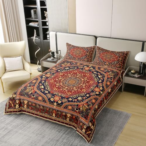 Castle Fairy Vintage Boho Ethnic 100% Cotton Duvet Cover Set Mandala