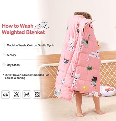 Sivio Cotton Weighted Blanket for Sleeping, 41"x60" 10 lbs