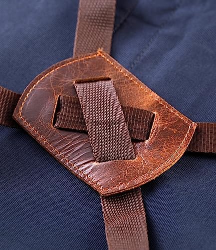 Cross Back Canvas Aprons With Pockets |Adjustable Leather Strap|Work