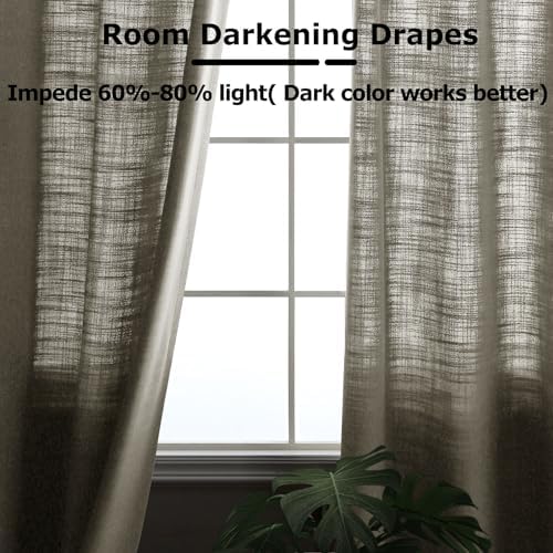 Frelement Light Filtering Privacy Protection Curtains for Living Room
