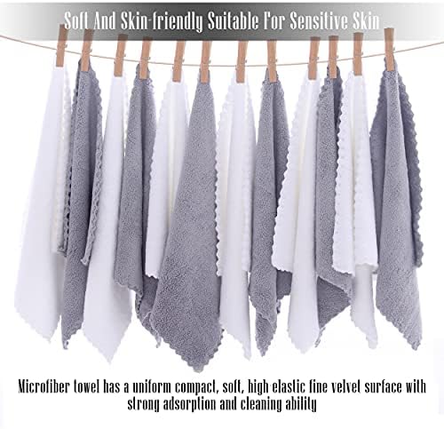 TENSTARS 12 Pack Premium Washcloths Set - Quick Drying- Soft
