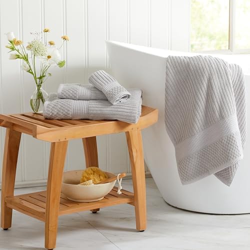 Springtree Home 100% Cotton Bath Towel Set | 6-Piece Set | Textured