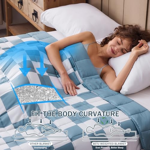 Weighted Blanket for Adults 12lbs, 48"x72", Twin Full Size Cooling
