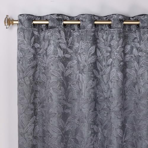 SUPERIOR Semi Blackout Curtains - Modern Leaves - 52" x 120" - Grommet