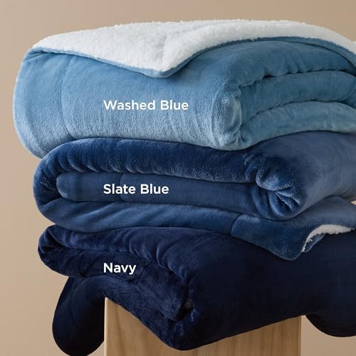 Bedsure GentleSoft Sherpa Fleece Blankets King Size for Bed